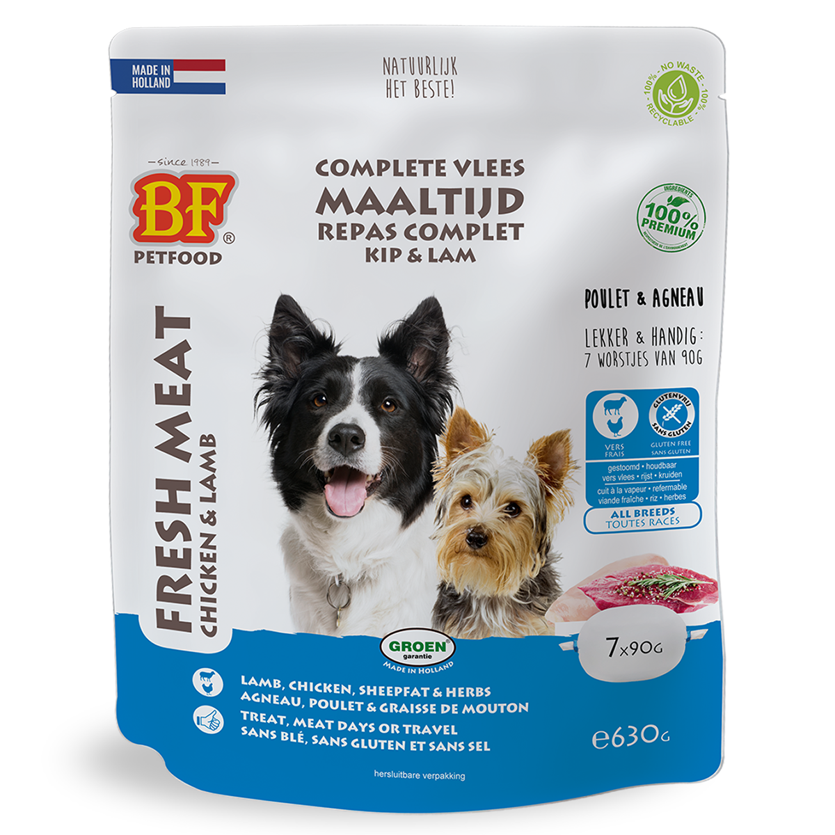 Vleesvoeding compleet Kip/Lam