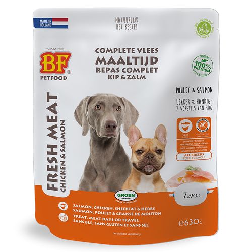 Vleesvoeding compleet Kip/Zalm